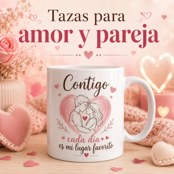 Tazas de amor y pareja