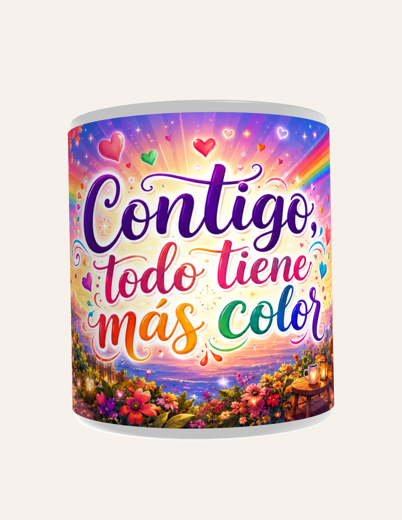 Taza Contigo Todo Tiene Más Color - Imagen 3