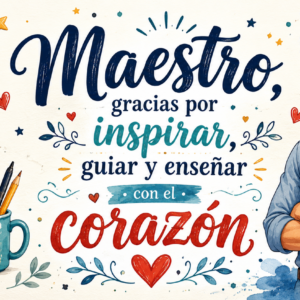 Taza Maestro Gracias por Inspirar, Guiar y Enseñar con el Corazón