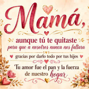 Taza Mamá Aunque Tú Te Quitaste para Que a Nosotros Nunca Nos Faltara