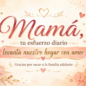 Taza Mamá Tu Esfuerzo Diario Levanta Nuestro Hogar con Amor
