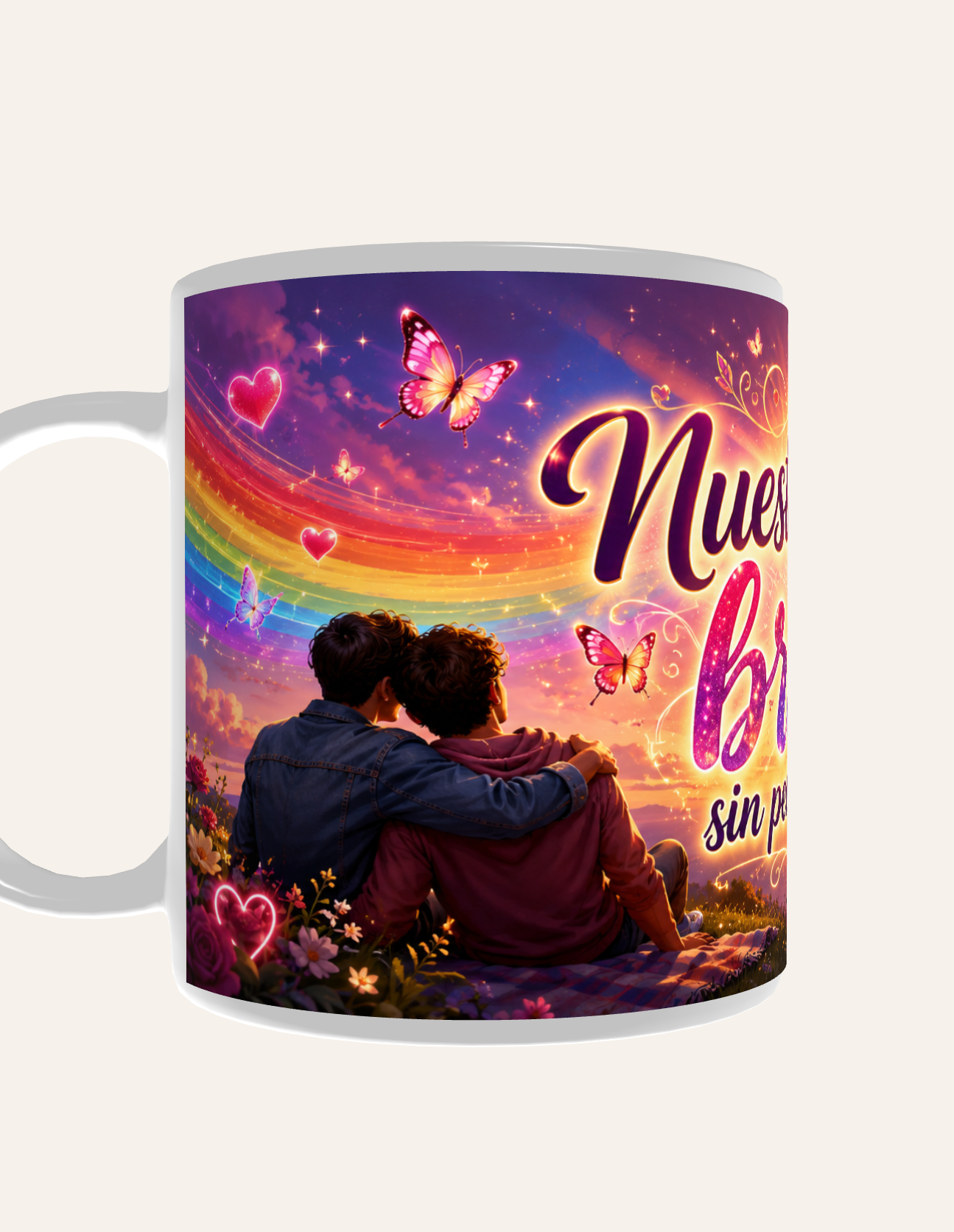 Taza Nuestro Amor Brilla Sin Pedir Permiso - Imagen 3