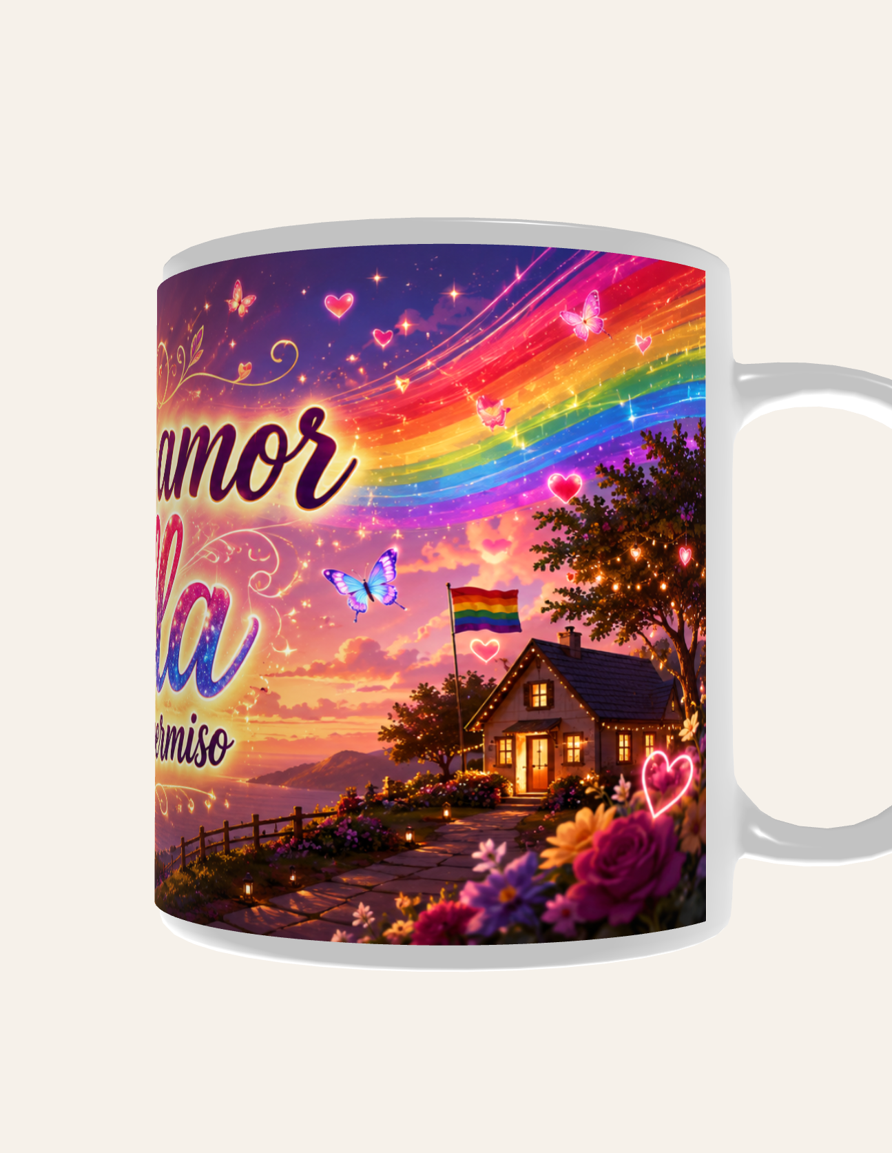 Taza Nuestro Amor Brilla Sin Pedir Permiso - Imagen 4