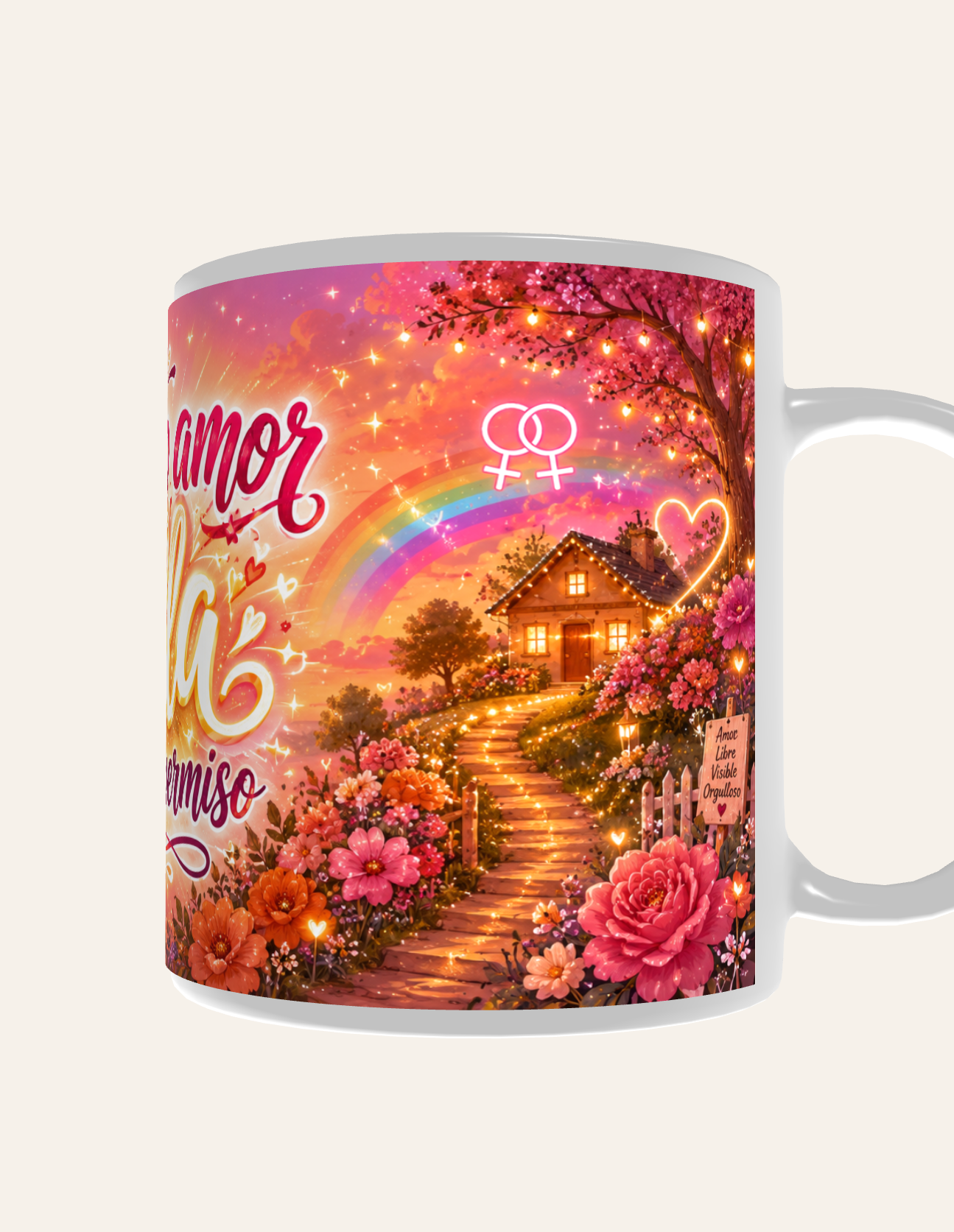 Taza Nuestro Amor Brilla Sin Pedir Permiso - Imagen 2