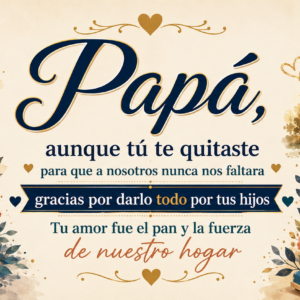 Taza Papá Aunque Tú Te Quitaste para Que a Nosotros Nunca Nos Faltara