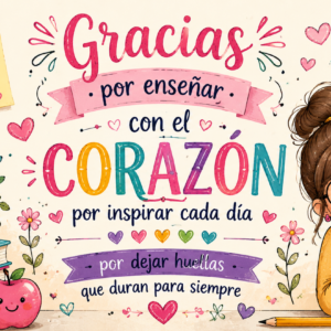 Taza Maestra Gracias por Enseñar con el Corazón