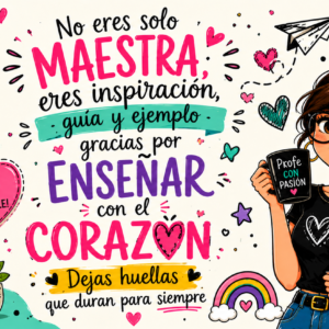 Taza Maestra Gracias por Enseñar con el Corazón
