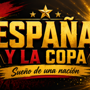 Taza España y la Copa – Sueño de una Nación | Diseño Futbolero Dorado y Rojo