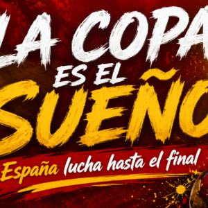 Taza La Copa es el Sueño – España Lucha Hasta el Final | Diseño Futbolero con Bandera y Copa